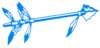 Blue Spear Cut Image